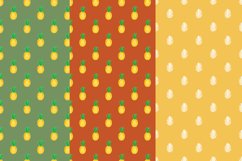 Pineapple Digital Papers, Watercolor Pineapple Patterns Product Image 2