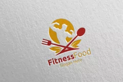 Fitness Food Logo for Nutrition or Supplement Concept 73 Product Image 3