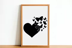 Butterfly Heart SVG PNG EPS DXF Files Butterfly SVG Cut File Product Image 2