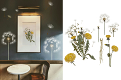 Dandelion hand-drawn wildflowers pattern collection Product Image 5