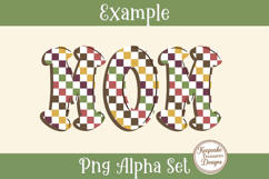 Autumn Checkered Alphabet PNG, Fall Pumpkin Doodle Letters Product Image 5