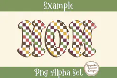 Autumn Checkered Alphabet PNG, Fall Pumpkin Doodle Letters Product Image 5