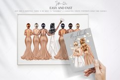 Camel Wedding Clipart, Brown Bridesmaids Product Image 6