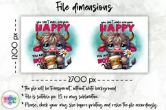 Funny Highland Cow Mug Wrap, Sarcastic Coffee Mug Print Product Image 2