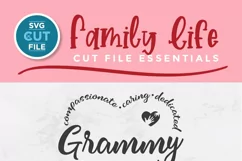 Grammy svg - a Grammy heart grandma svg for crafters Product Image 4