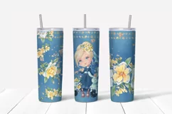 Spring sublimation design. Skinny tumbler wrap design. Product Image 5