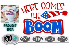 Here Comes the BOOM - A 4th of July Cricut Cut File Product Image 1