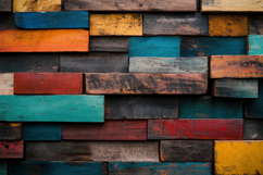 Colorful Wooden Planks Background Wallpaper Product Image 1