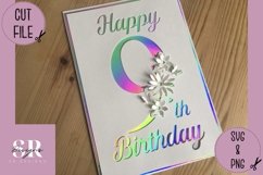 3D 9th Birthday card | Paper cutting | birthday card SVG Product Image 3