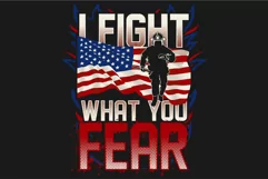I Fight What You Fear - American Firefighter Illustration Product Image 2