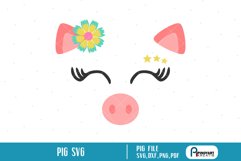 Pig Svg | Pig Clip Art | Pig Head Svg | Pig Graphics Product Image 1
