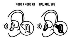 Hearing Aid Icons Product Image 1