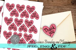 Polka Dot Heart Thank You Print and Cut Stickers Product Image 3