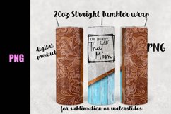 Rustic Leather and Wood | Tumbler Sublimation PNG Product Image 1