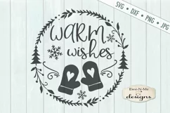 Warm Wishes - Mittens - Winter - Christmas SVG DXF Files Product Image 2