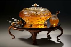 Scrumptious Tea table cake honey. Generate Ai Product Image 1