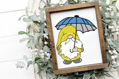 April Showers Gnome - Umbrella - Cutting File - SVG PNG JPG Product Image 1