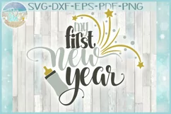 Baby First New Years Holiday SVG DXF EPS PNG files Product Image 1