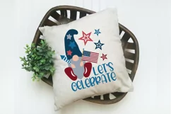 Let's Celebrate SVG Cut File - Patriotic Gnome SVG DXF EPS Product Image 3