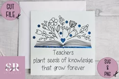 Thank you teacher card | Paper cutting | teacher card SVG Product Image 3