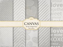 Wedding Grey Canvas Digital Paper Product Image 1