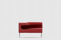 Isometric Arm Chair 3D isolated render Product Image 1