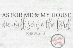 As For Me & My House SVG, Bible Quote SVG, Serve the Lord Product Image 4
