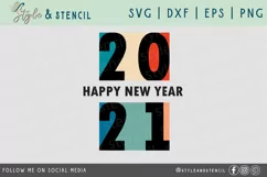New Years 2021 SVG - PNG, DXF, SVG, EPS, Cut File Product Image 2