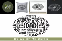 fathers day svg, dad svg, fathers day word art svg Product Image 1