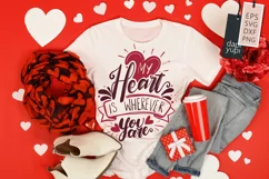 My Heart Is Wherever You Are Lettering Quotes Product Image 1