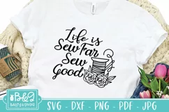 Funny Sewing SVG - Sew Far Sew Good - Sewing Quote SVG Product Image 3