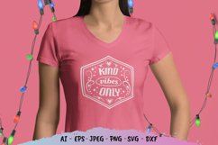 Kind Vibes Only Hand Lettering SVG Product Image 1