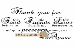 family wall decal svg Dining room kitchen family prayer svg Product Image 2
