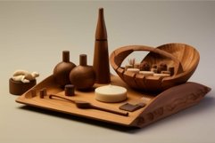 Wooden aromatherapy set on neutral background Product Image 1