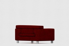 Isometric Arm Chair 3D isolated render Product Image 1