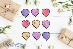 Love Hearts png, sublimation design, Valentines day Product Image 1