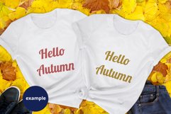 Two white t-shirts mockup Autumn, 2 T-shirts mockup Fall Product Image 3