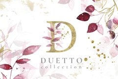 Duetto - gold watercolor leaf set Product Image 1