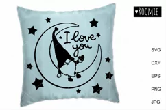 Valentine gnome I love you svg, Valentines day heart clipart Product Image 2