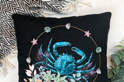 Crab with Seashells Ocean Wreath Sublimation Product Image 4