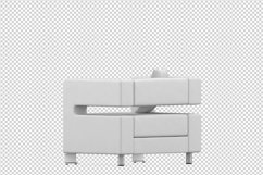 Isometric Arm Chair 3D isolated render Product Image 1
