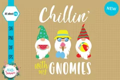 Chillin' with my Gnomies Svg, Summer Gnomies Svg Product Image 2