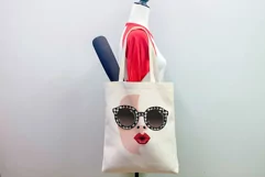 Girl Face, kiss, sunglasses, sexy red lips sublimation PNG Product Image 3