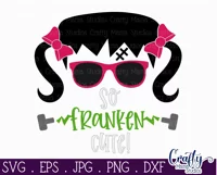 So Franken Cute Girl | Kid’s Halloween Svg Design Product Image 2