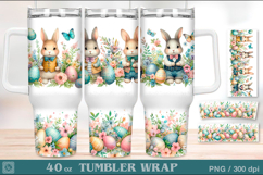 Easter Tumbler Sublimation, 40 oz Tumbler Wrap Product Image 1