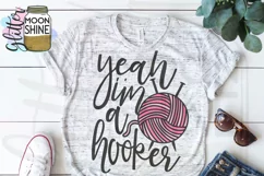 Yeah I'm A Hooker Knitting SVG DXF PNG EPS Cutting Files Product Image 2