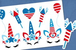 Unicorn Fourth of July Illustrations Product Image 1