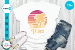 Summer Vibes Sunset Svg, Sunrise Svg, Sunset Vintage Svg Product Image 3