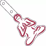 ITH Yoga Vinyl Key Fob or Bag Tag - Snap Tab Machine Embroidery Product Image 2