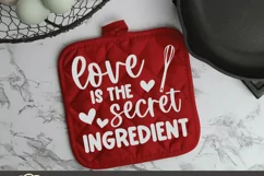 Valentine Pot Holder SVG | Love Is The Secret Ingredient Product Image 2